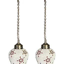 1ST TIME White & Red Textured Ceiling Lamp-picture-56