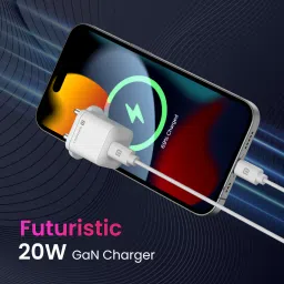 portronics white Smallest 20W PD Adaptor image 3