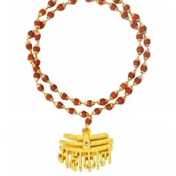 Divine souvenirs Unisex Rudraksh Beaded Statement Chain-picture-19