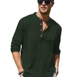BHUVIKOO Band Collar Roll-Up Sleeves Short Kurta-picture-10