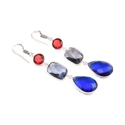 AAR Jewels Rhodium-Plated Brass Quartz Drop Earrings-image-78