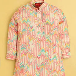 BAESD Boys Printed Regular Kurta with Pyjamas image 3
