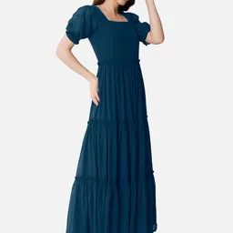Raiyani Enterprise Womens Applique Georgette Fit & Flare Maxi Dress-image-93