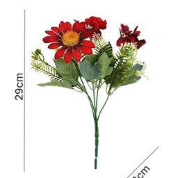 Myntra Elegant Homes Red 2 Pieces Gerbera Artificial Flower image 4
