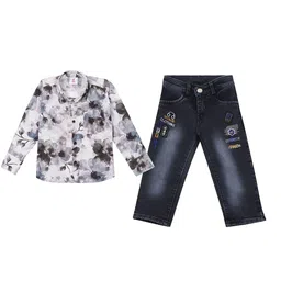 BAESD Boys Printed Shirt with Trousers-image-93