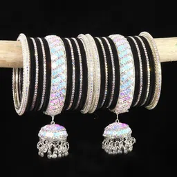 NMII Set Of 38 Bells Jhumka Latkan Bangles-picture-25