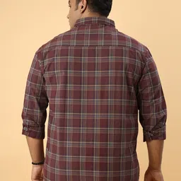 NEON CHILLIE Men Plus Size Cotton Tartan Checks Checked Casual Shirt image 2