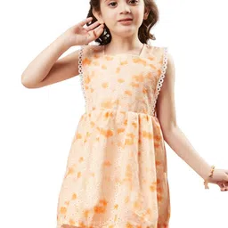 VAVA Creation Girls Cotton Floral Embroidered Fit & Flare Dress-picture-21