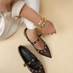 KOSHE BY SURABHI Women Block Heel Mary Janes image 4