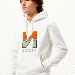 TAZO Men Printed Hooded Sweatshirt image 4