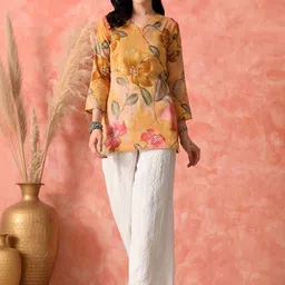 HARIKS Printed V-Neck Tunic & Palazzo Co-Ords-picture-17