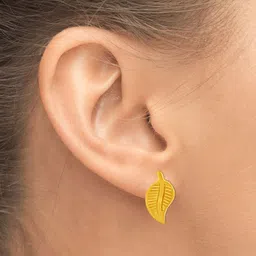 WHP JEWELLERS Striking Leaf 22 KT Earring For Women. image 1