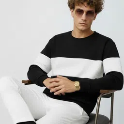 Try This Colourblocked Round Neck Long Sleeves T-shirt-picture-16