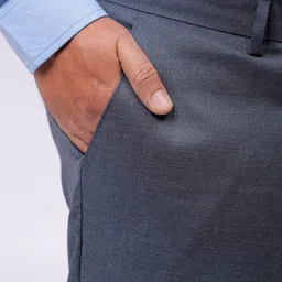 hardsoda by the indian garage co Hardsoda by The Indian Men Solid Self Design Formal Trousers image 4