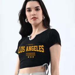 CLAFOUTIS Print Cotton Crop Top image 4