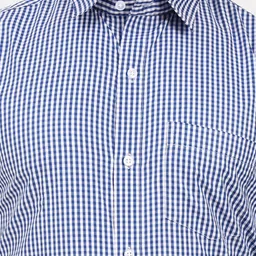 Ya Qalbi Men Premium Tailored Fit Gingham Checks Checked Formal Shirt image 4