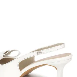 Chemistry Embellished PU Kitten Pumps with Bows image 3