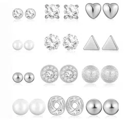 Zaphariq Set Of 12 Silver Plated Spherical Studs image 4