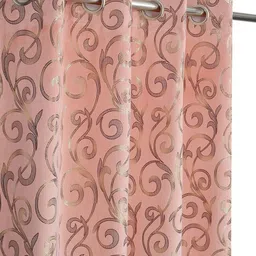 GEET CREATIONS Pink & Gold-Toned Ethnic Motifs Room Darkening Door Curtain image 5