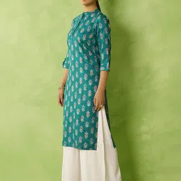 Anouk Women Ethnic Motifs Printed Foil Print Festive Straight Kurta image 4