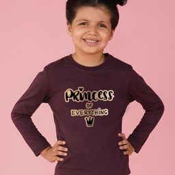 NUSYL Girls Typography Printed Round Neck Cotton T-shirt-image-40