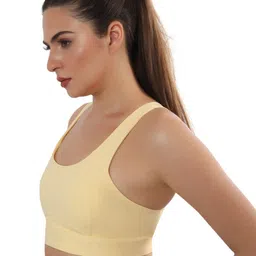 Bella Voste Full Coverage Lightly Padded Dry Fit Workout Bra- All Day Comfort image 4