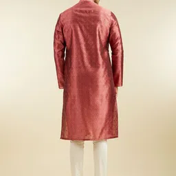 Diwas by Manyavar Ethnic Motifs Embroidered Mandarin Collar Sequinned Straight Kurta image 4