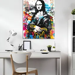 Craftnest creations White & Black Single Piece Canvas Abstract Wall Paintings image 4