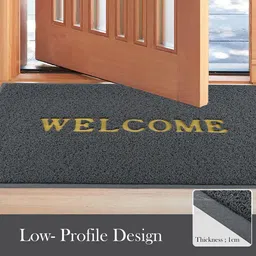 Kuber Industries Pack of 4 Grey Anti-Slip Doormats image 3