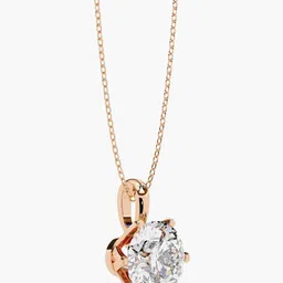VALANOVA BIS Hallmark 14K Rose Gold 1.50 Cts Diamond Studded Pendant - 0.79 gm image 3