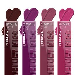 PERPAA Set Of 4 Velvet Kiss Waterproof Matte Liquid Lipstick -3.5 ml Each-Shades -2-3-4-8-picture-27
