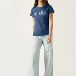 SHOWOFFFF Women Typography Printed Slim Fit T-shirt image 4