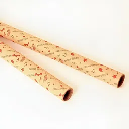 WOLPIN Orange-Colored & Brown Giraffe Printed Wallpaper image 2