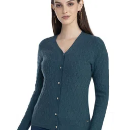 Moda Elementi Women Cable Knit Woollen Cardigan-picture-40