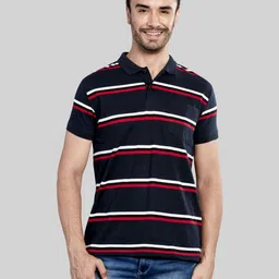 BE POSITIVE Men Striped Polo Collar T-shirt-picture-26