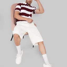 Underrated Club Men Striped Polo Collar Cotton T-shirt image 3