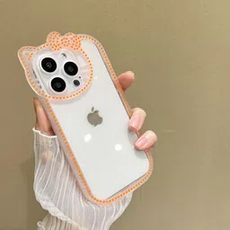 CASE CREATION Women iPhone 12 Back Case With Radium Night Glow Hello Kitty Bow Detailed image 2