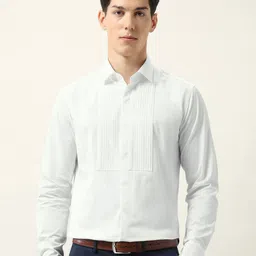 Arrow Men Manhattan Slim Fit Solid Spread Collar Pure Cotton Formal Shirt-picture-40