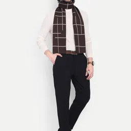 Knitkala Men Checked Merino Wool Mufflers image 5