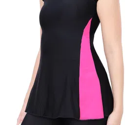 lactra U-Back Swimdress | Enhanced Shoulder Movement, Modest Comfort & Shape Retention Solid Women Swim-dress Black Swimsuit image 4