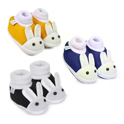 NESKA MODA Kids Pair Of 3 Cotton Booties-picture-27