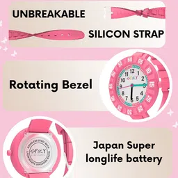 Spiky Unisex Kids Dial & Textured Straps Analogue Watch SPKEVA43_C3_PNK image 3