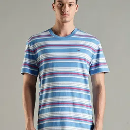Tommy Hilfiger Striped Round Neck Regular Fit Cotton T-shirt-picture-29