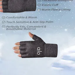 LOOM LEGACY Men Woollen Fingerless Gloves image 5