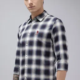 U.S. Polo Assn. Denim Co. Checked Pure Cotton Casual Shirt-picture-37