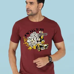 NOBLE HUSTLE Typography Printed Round Neck Short Sleeves Pure Cotton T-shirt-picture-27