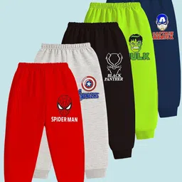 YK Marvel Boys Pack Of 5 Printed Mid-Rise Joggers-picture-38