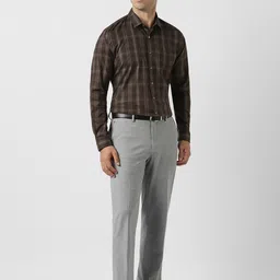 Van Heusen Men Tartan Checked Spread Collar Formal Shirt image 3