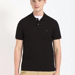 Tommy Hilfiger Men Solid Polo Collar Cotton T-shirt-picture-22