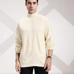 INVICTUS Solid High Neck Pullover Sweater image 5